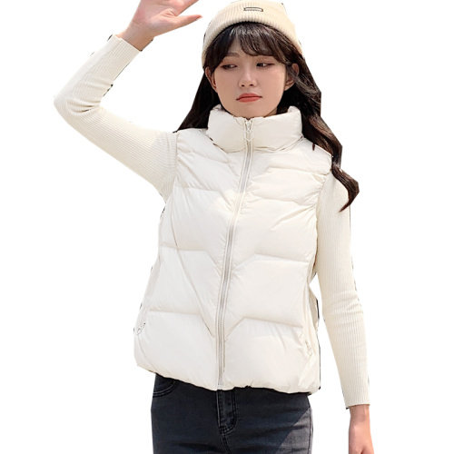 2021年冬季新款羽绒服女休闲羽绒马夹时尚坎肩立领马甲背心,女装羽绒服,欣美人