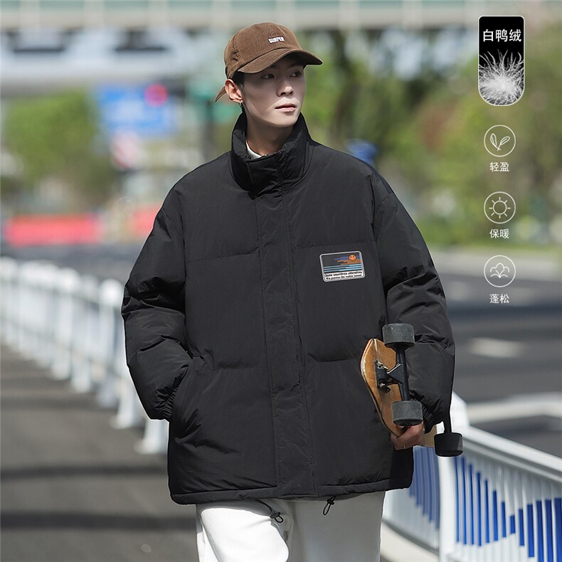 CT冬季新款立领白鸭绒羽绒服男潮宽松印花YR6184P195控258，男装羽绒服，电商A268A