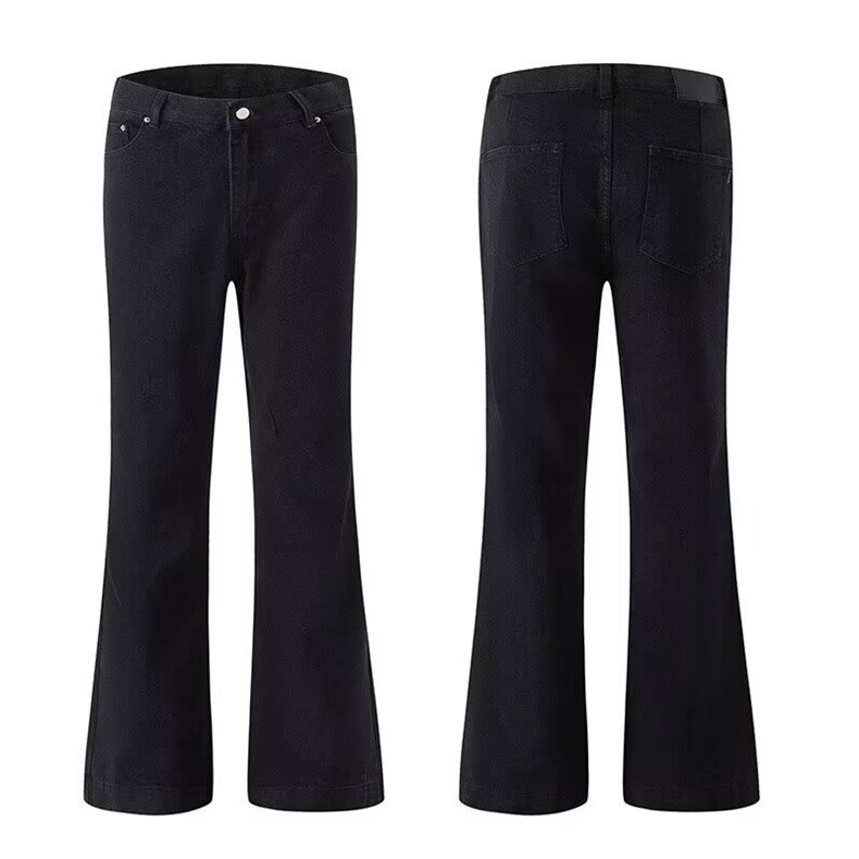 水洗弯刀直筒微喇牛仔裤美式休闲痞帅裤子阔腿裤K70556-2-P35网图，男装牛仔裤，电商B245