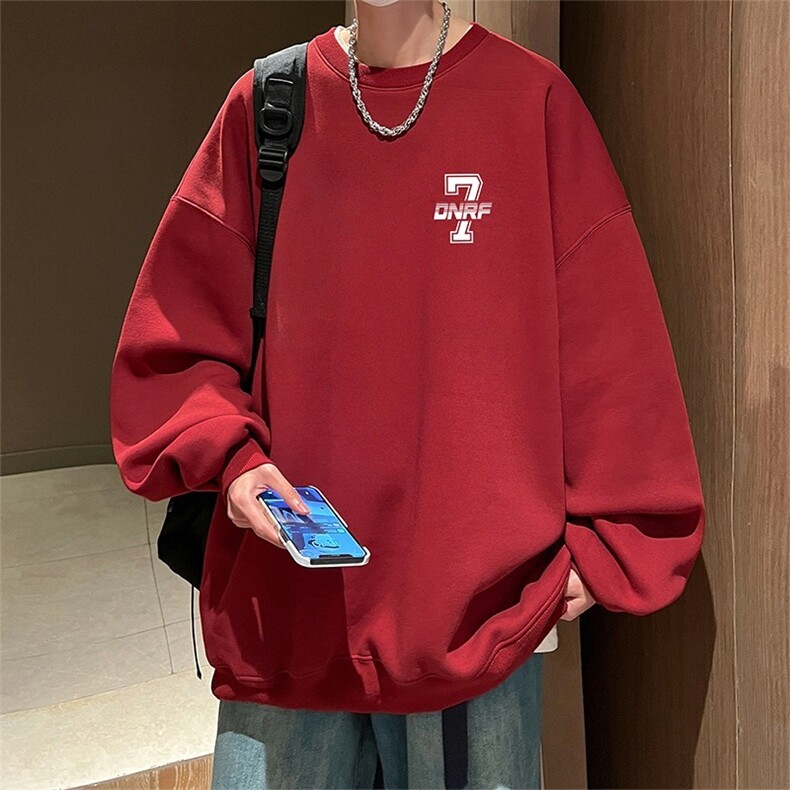 网络图现货美式潮牌圆领男数字7字母卫衣休闲无帽外套JW503-P36,女装短外套,星座715-7