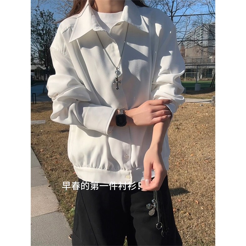 春季知识分子长袖衬衫高智感纯色宽松男女C64144-TP3568,男装衬衫,电商A102