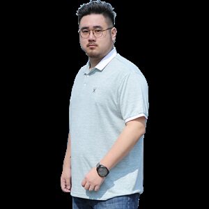 男士短袖T恤夏季薄款休闲上衣半袖体恤衫POLO衫加肥大码1902款图片