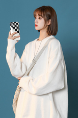 中性风23新款冬季宽松字母印花潮流毛衣M800特批P35加绒45控58，男装针织衫/毛衣，A247A