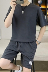 83658-P55夏季圆领短袖T恤男休闲短裤套装，男装T恤，电商D310B-1