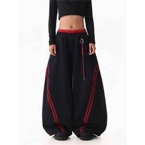 有货。美式高街卫裤女新款嘻哈hiphop阔腿裤K6883-P53图片