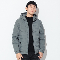 现货足主推短款连帽压花轻薄学生夹克羽绒服面包服班服团体服，男装羽绒服，星座301D-5(原星座1415）