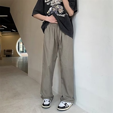 机能风拉链开叉休闲长裤男春夏季垂感个性抽绳工装裤K6114-P38，男装休闲裤，星座512-2