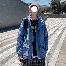 港风冲锋衣男潮牌防风户外旅游服工装大码M-5XL夹克7210P75控108，男装夹克，星座227-7