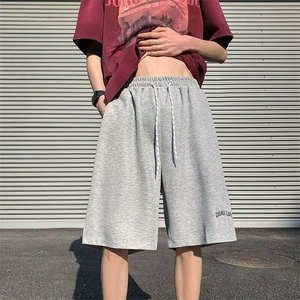 五分裤男女韩版潮流字母刺绣帅百搭2026夏季ins休闲短裤K6199-P30图片