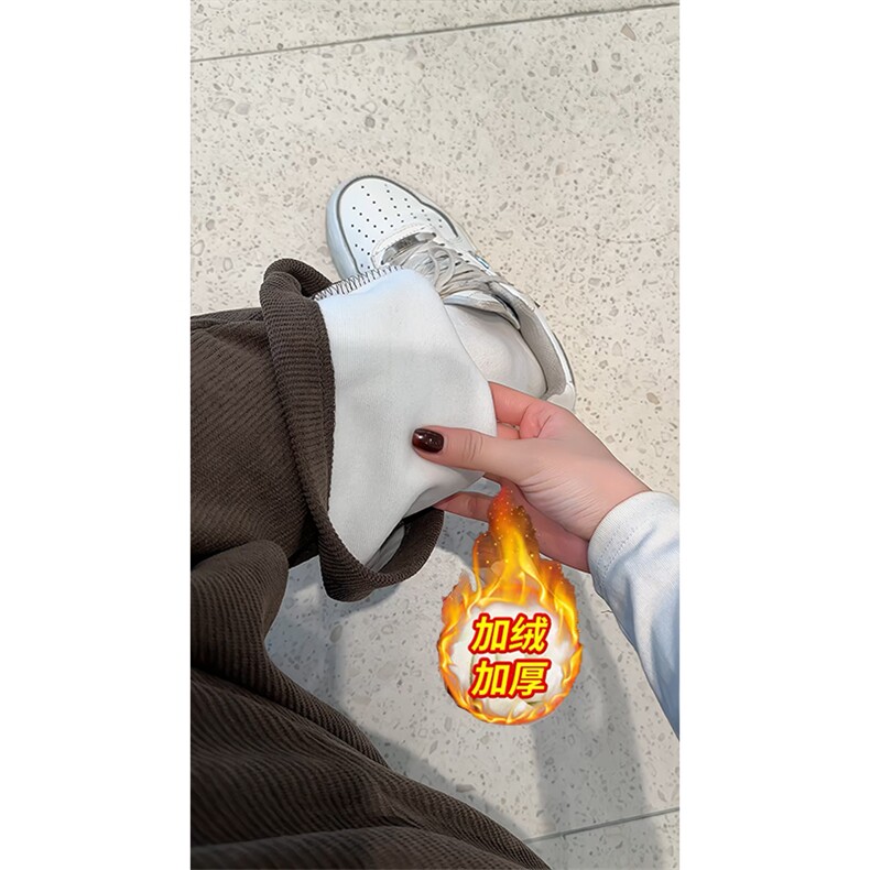 加绒加厚灯芯绒休闲裤半松紧伞兵裤K8410特P55控88有常规款,男装休闲裤,电商A309