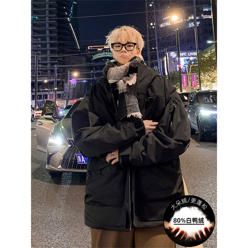 新标80重磅工装羽绒服保暖潮外套冲锋衣A436-973-P225298,男装羽绒服,电商A436