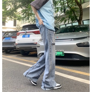 美式高街牛仔裤男韩版潮流个性帅2025秋冬季新款ins长裤RK982-P68图片