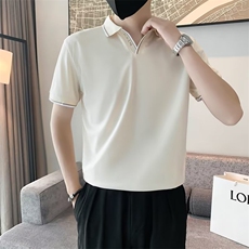轻熟风夏季薄款POLO衫韩版修身短袖T恤男士撞色翻领体恤衫T549，男装T恤，星座1116A-2（原606A-1）