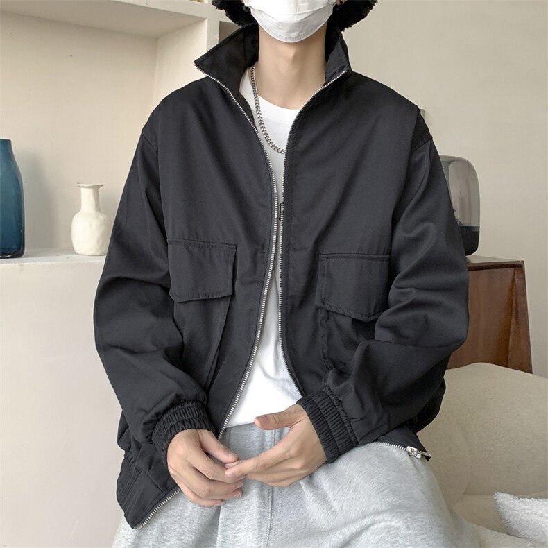 港风秋款男夹克衫工装大口袋休闲外套JK423P62,男装夹克,星座1013-1