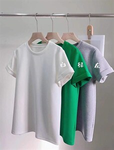 80635 # 空气层贴标T  面料320g织锦图片