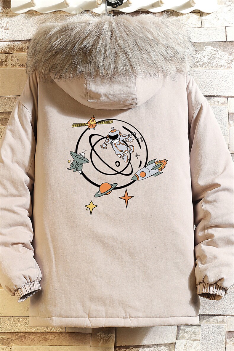 MM48142-P130冬季大毛领衣男士大码加厚袄男服网格挂拍,男装棉衣,电商A040A