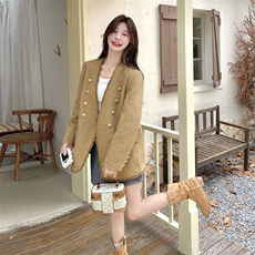 【现货】小香风西装双面尼外套A827P205K298，女装毛呢外套，2C269
