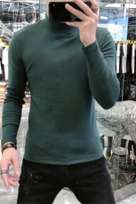 22新款秋冬潮牌男简欧大码休闲圆领双面德绒打底衫长袖A-800-P43，男装T恤，电商A227B（原钱塘4066-1）