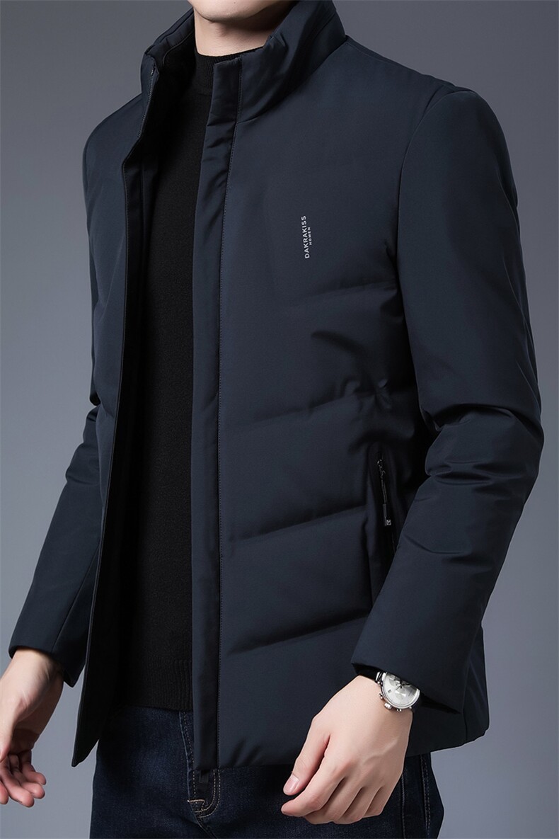 秋冬羽绒服男士立领羽绒服拉链中年保暖羽绒外套KCN20859-5-P225,男装羽绒服,电商B212（原钱塘6029）