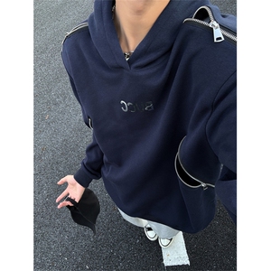 XZ1005-1-TTH0072-P60-解构垫肩拉链卫衣图片