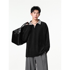加绒加厚卫衣千鸟格长袖t恤polo打底衫504-T503-特P28（加绒P33），男装Polo衫，星座504
