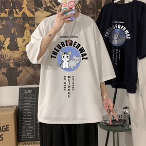 Q11160-P30 春夏季七分袖t恤男大码五分袖男短袖中袖图片