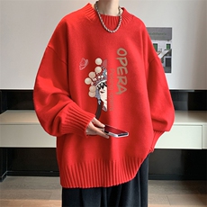 半高领毛衣男士大码针织衫男毛线衣男M18161-P45加绒款-P65，男装针织衫/毛衣，电商A040