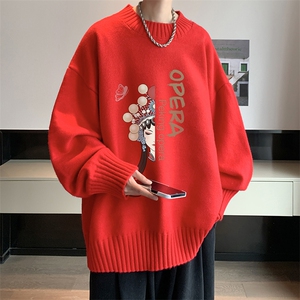 半高领毛衣男士大码针织衫男毛线衣男 M18161-P45 加绒款-P65图片