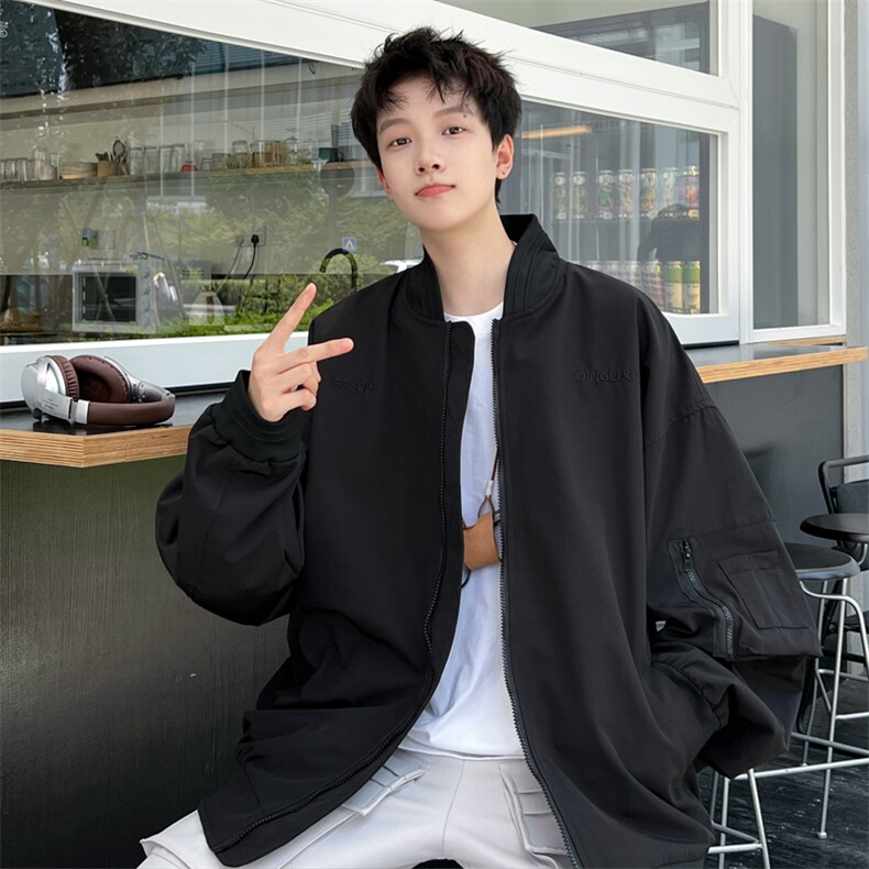 ！2023秋季新款重工刺绣男士棒球服夹克百搭上衣JK187P75控98,男装夹克,电商B220