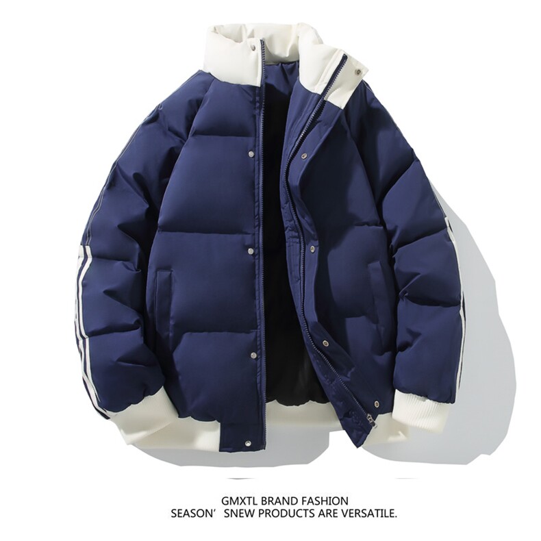 ！2025冬季男士潮流撞色立领棉衣加厚棉服MY200特P70,男装棉衣,电商B220