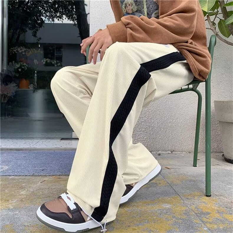 灯芯绒高街裤子男秋季潮牌ins美式运动裤宽松直筒休闲裤GK826-p35,女装休闲裤,星座1008-1