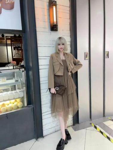 2021-12两件套连衣裙，女装连衣裙，春霓公主