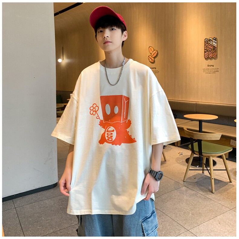 春夏新款趣味纸袋恐龙印花短袖宽松M~5XLXZ604-DT219-P25控39,男装T恤,星座604