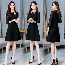 连衣裙文艺优雅时尚年轻瘦身舒适，女装连衣裙，魅影