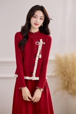 2025年冬季连衣裙腰间可调节配马甲两件套，女装针织衫/毛衣，乐吉娜