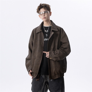 直播 新款情侣皮夹克做旧复古外套 JK307 P80图片