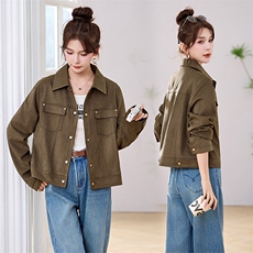 翻领短款外套女春季2026新款小个子时尚气质减龄百搭高端夹克上衣，女装短外套，丽影随形