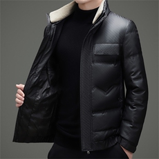 现货新标90白鸭绒羽绒服外套男士立领商务休闲羽绒服外套，男装羽绒服，钱塘723