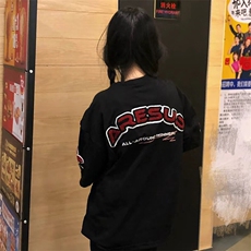 万针全刺绣工艺抖音得物高品质260克重磅纯棉双纱美式高街短袖T恤，男装T恤，电商A486