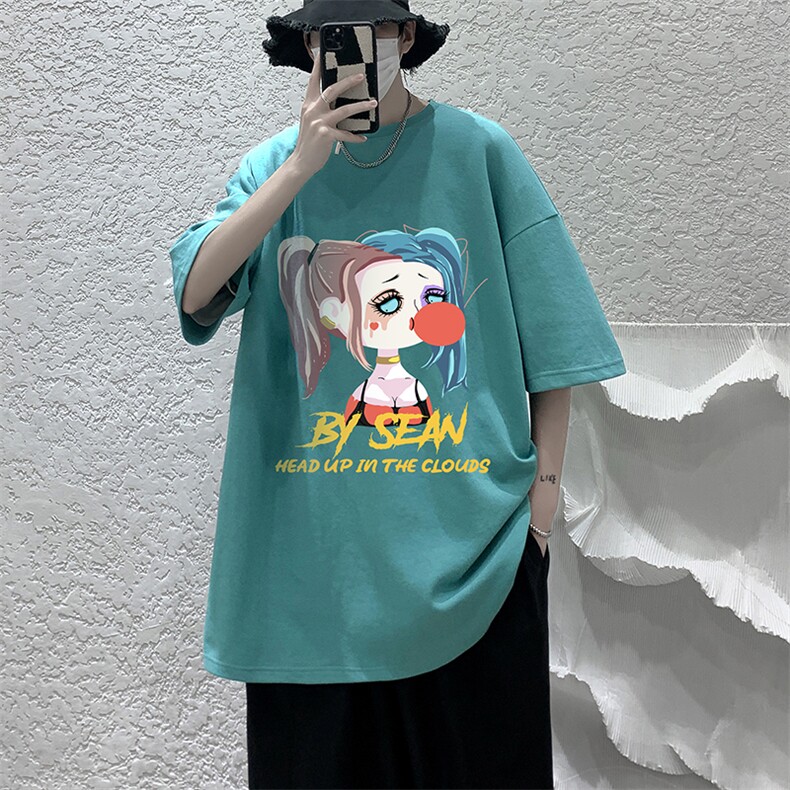 纯棉短袖t恤男大码半袖打底衫宽松体恤衫DX17298-P20大皂风,男装T恤,电商A040