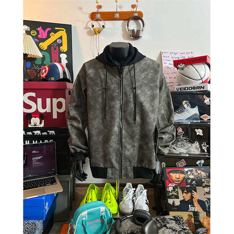 美式pu皮假两件夹克外套男CP112-特p95,男装夹克,电商B371
