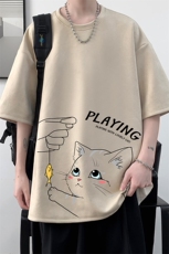 麂皮绒短袖t恤男大码半袖男JD82129-P25，男装T恤，电商A040