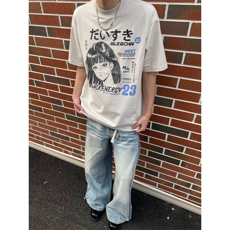 XZ809A/MBN04/P20/控38重磅印花美式复古圆领T恤,男装T恤,星座809A(原222-1)