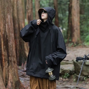 连帽冲锋衣外套男高街套头工装夹克运动机能风户外登山服CW12-P60图片