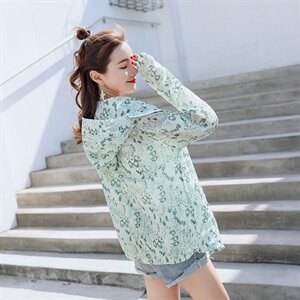 防晒衣女短款2024夏新款防晒服皮肤衣碎花学生仙女透气骑车薄外套图片