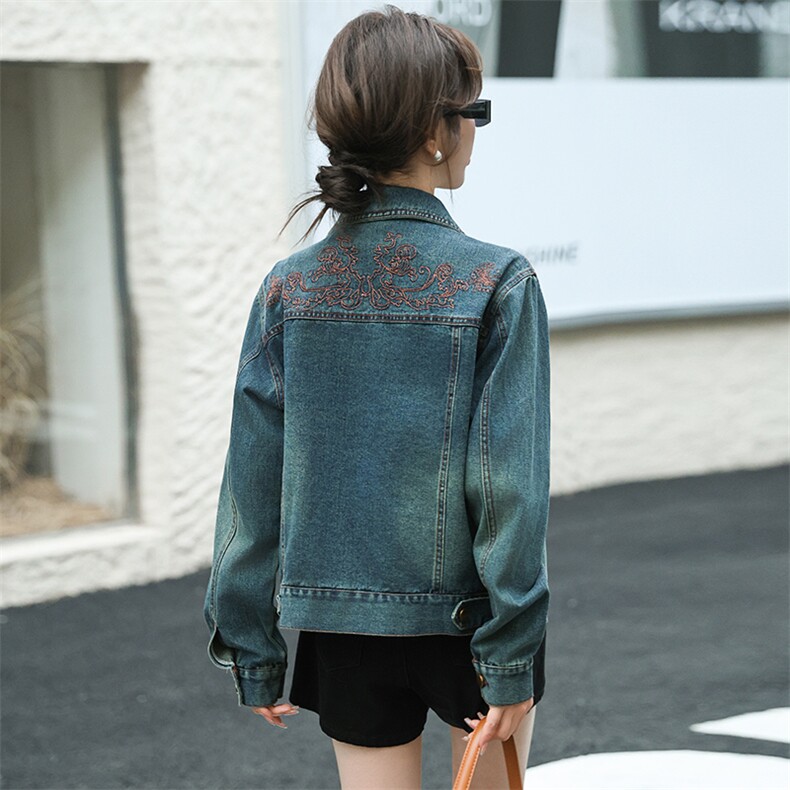 牛仔外套女新款2024年春秋季韩版设计感气质洋气小个子百搭上衣，女装牛仔外套，美拉德工厂直营店