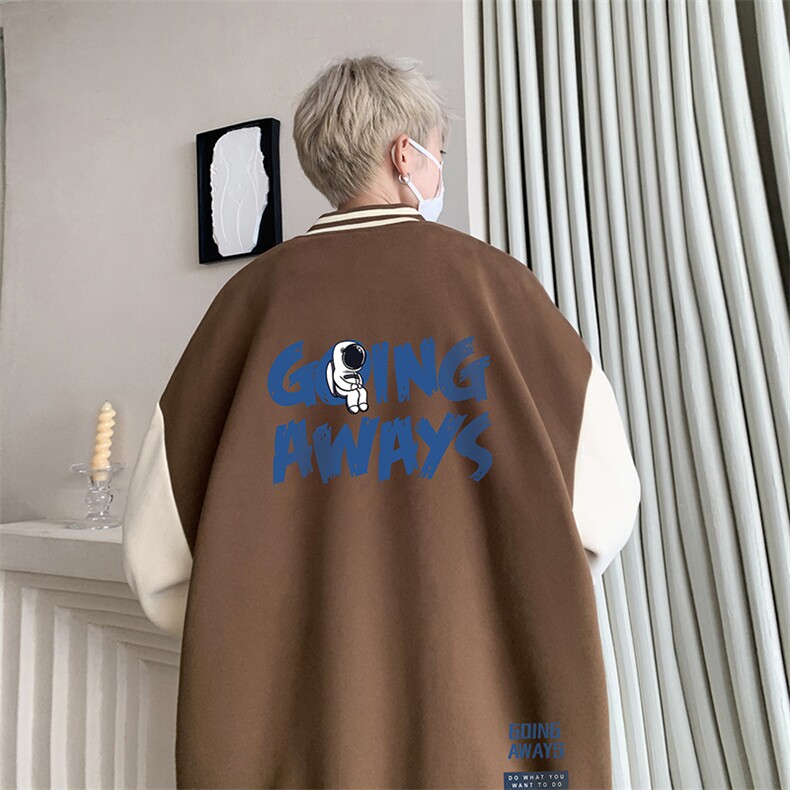 摇粒绒棒球服男大码开衫卫衣男夹克 BF86230-P65图片