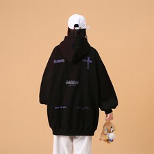 @中性风强推荐时尚连帽卫衣字母印花情侣WY801P48控68，男装卫衣，星座517A-1