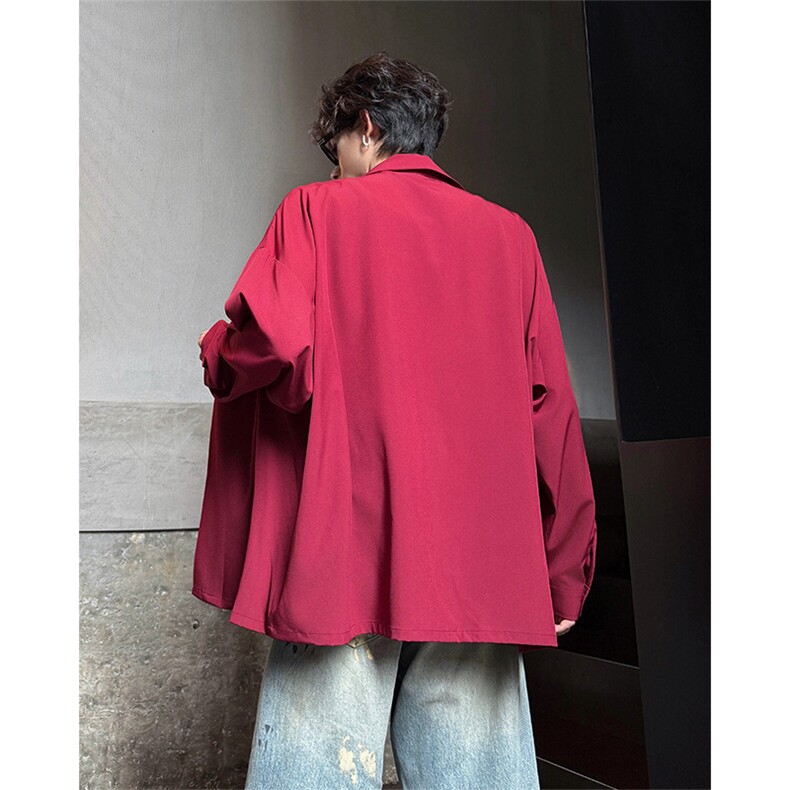 CS1153-特P40控78秋季新款垂感佳新中式衬衫宽松衬衣大码男,男装衬衫,电商A059