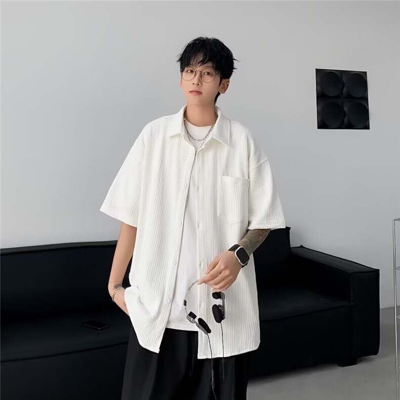 男士短袖春季2024新款衬衫W5010P38,男装衬衫,星座1116-2